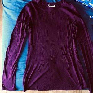 Maroon long sleeve top